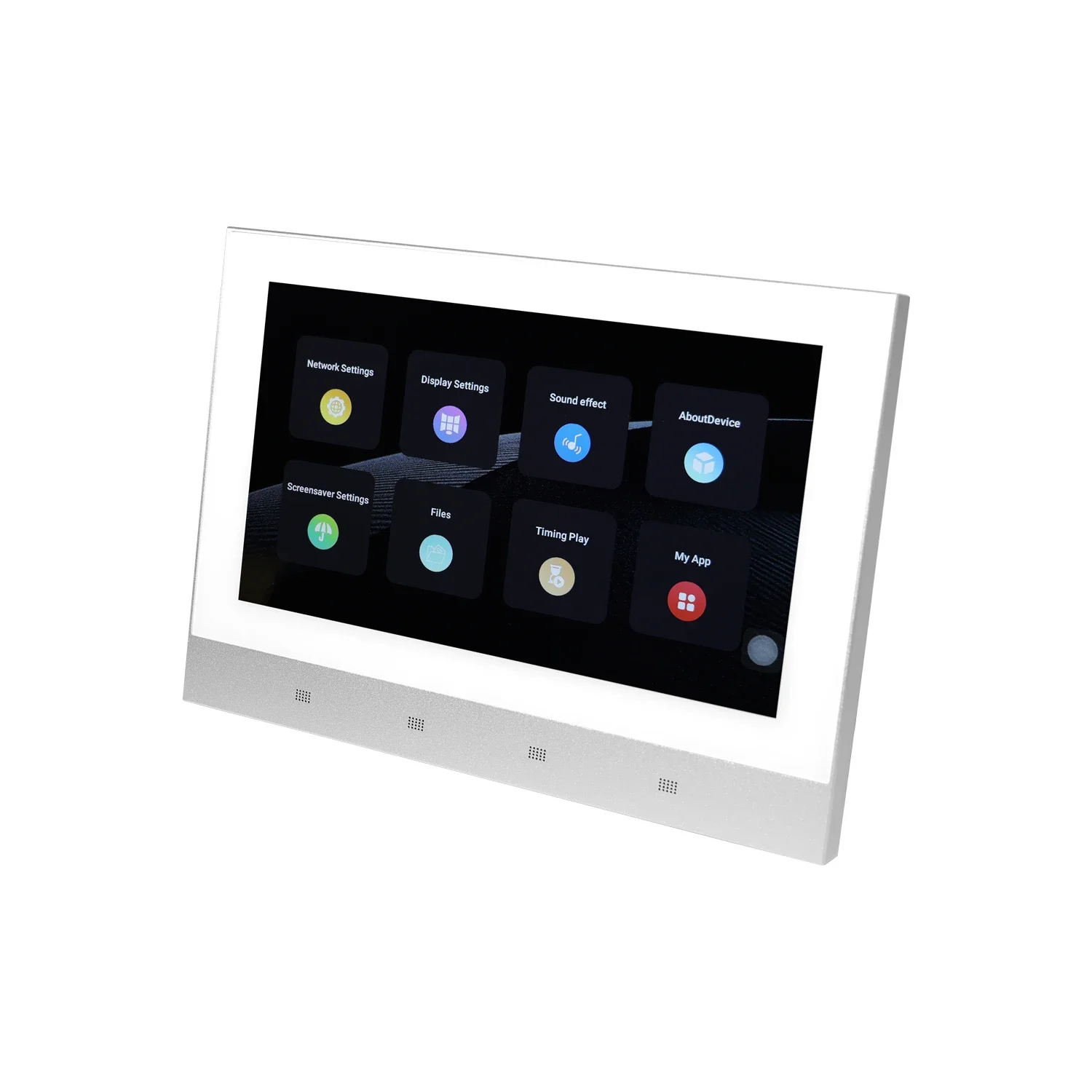 2026 Smart Wall Amplifier with Tuya Control 7-Inch 2-Zone 8*20W for Home and Smart Office Audio Systems