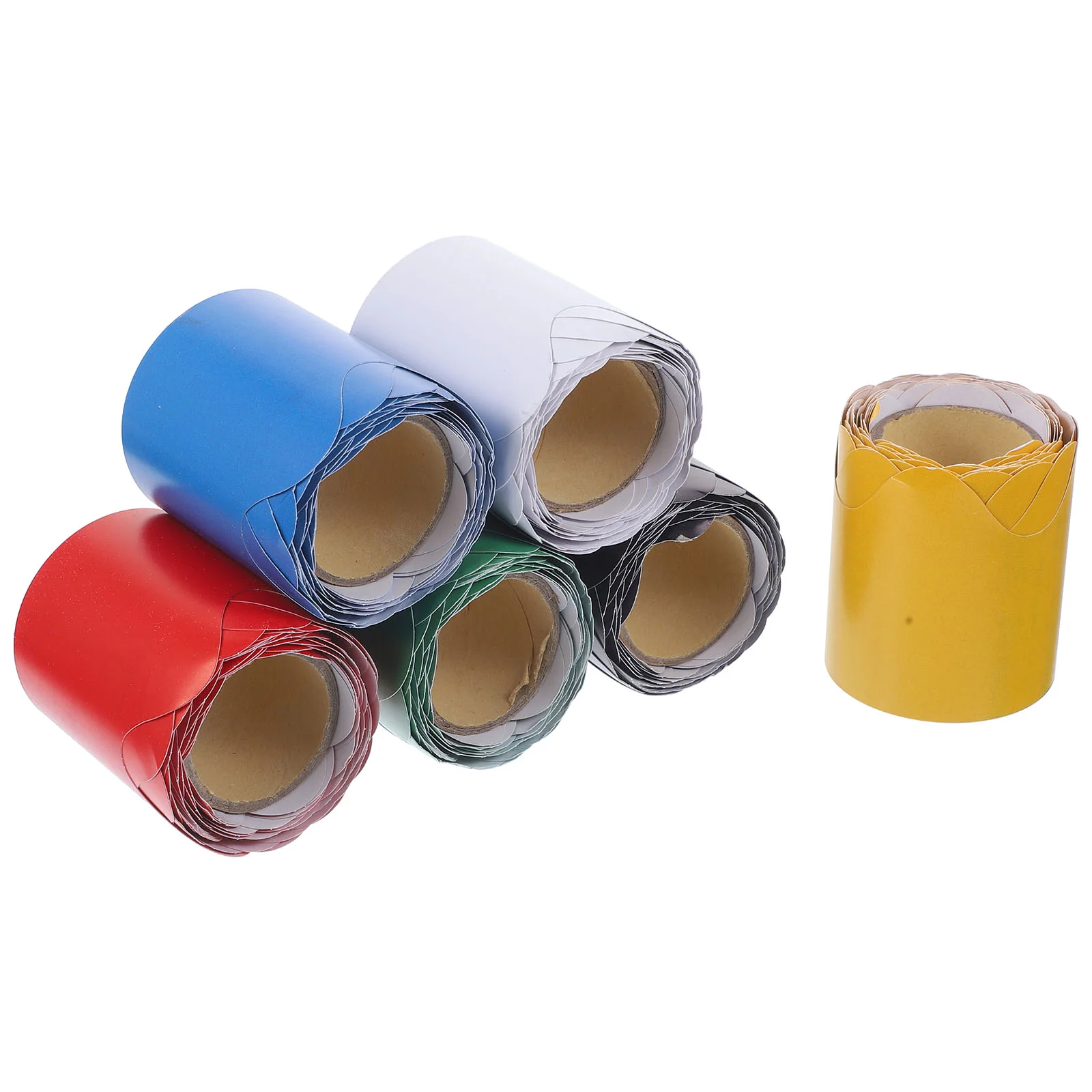 

6 Rolls Decorative Border Paper Wallpaper Trim Festival Classroom Supplies Jam Bulletin Borders Wear-resistant Office