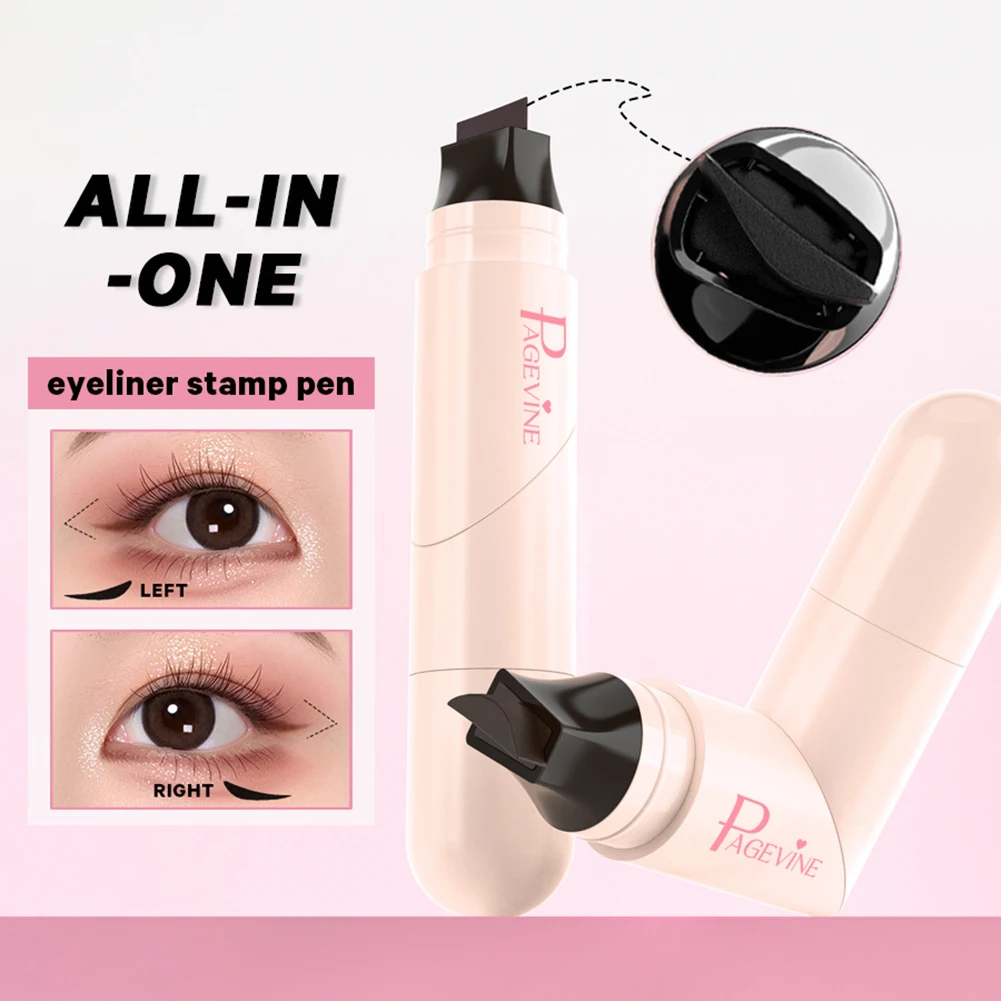 Dual Head Eyeliner Stamps Waterproof Long-Lasting Smudge-Proof Rotating Eyeliner Stamps Pen Eyeliners Tool Women's Cosmetics