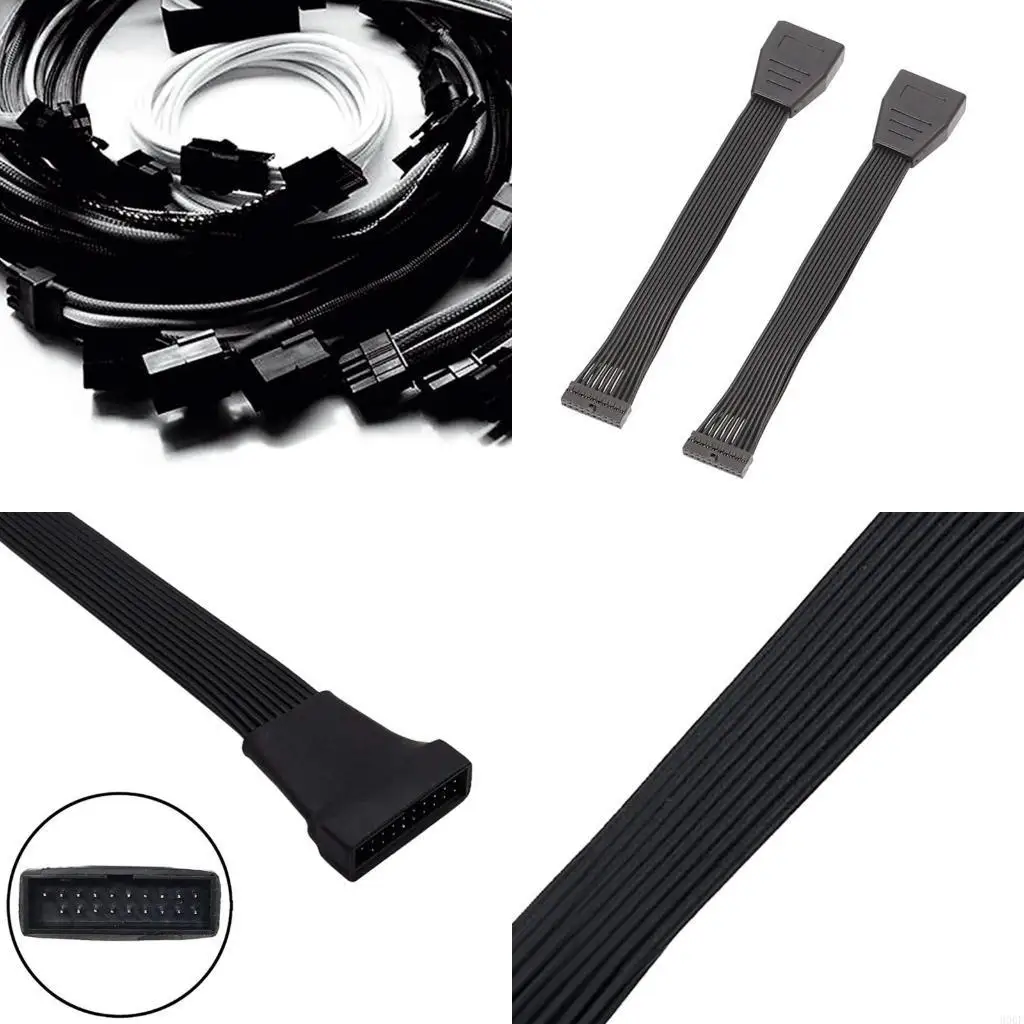 

Плоские кабели для материнской платы 900F USB 20-контактный внутренний удлинительный кабель-адаптер