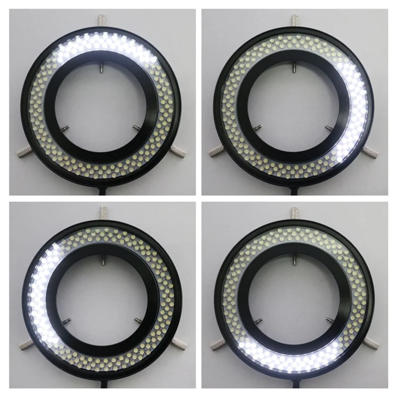 【RECOMENDAR】144Pcs LED Ring Light Adjustable 4 Zones Control Illuminator For Industry Solder Digital Camera Trinocular Microscop
