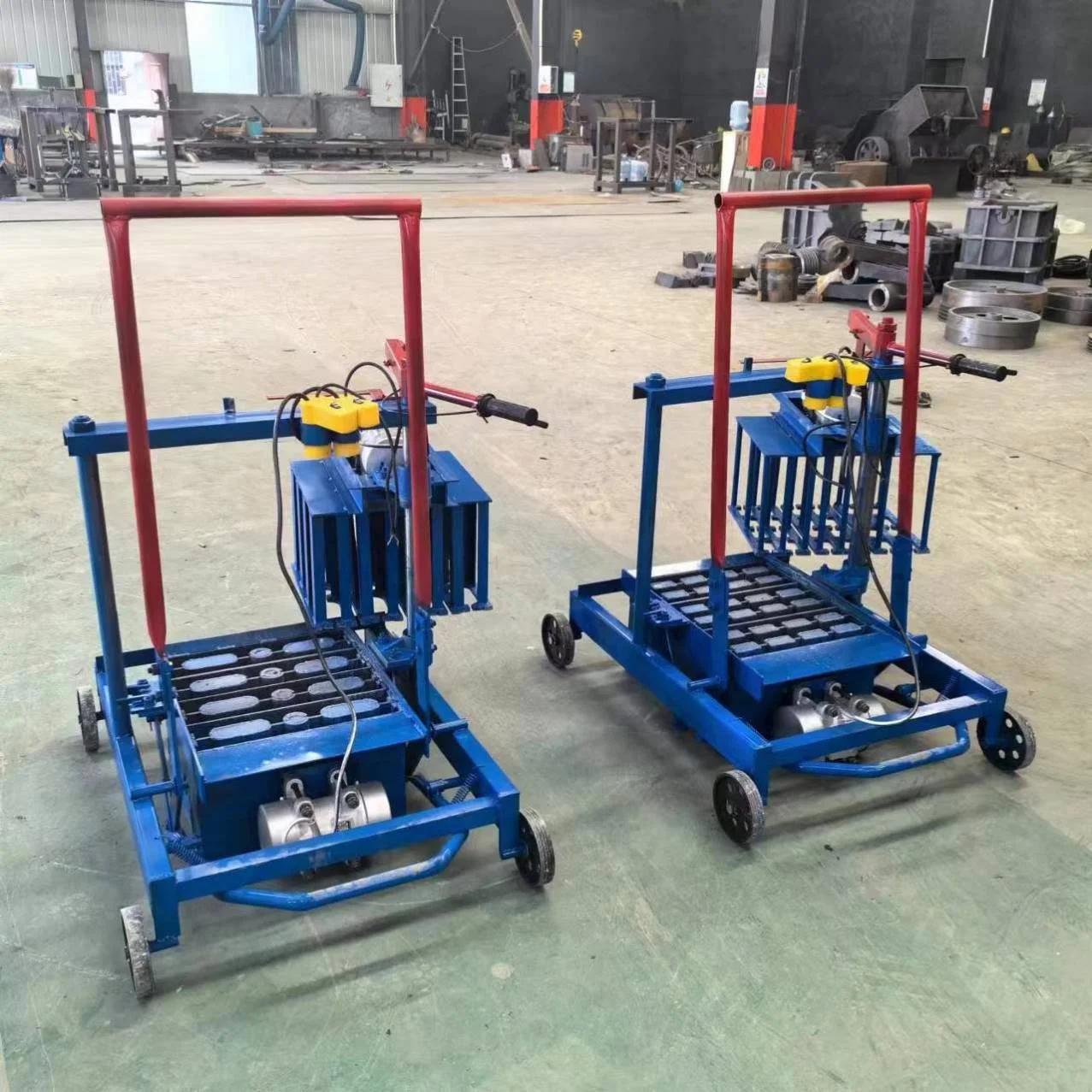 手動半自動インターロッキングアーホルドスマートハビテラ舗装中空セメントコンクリートブロック製造機200 1～2人用