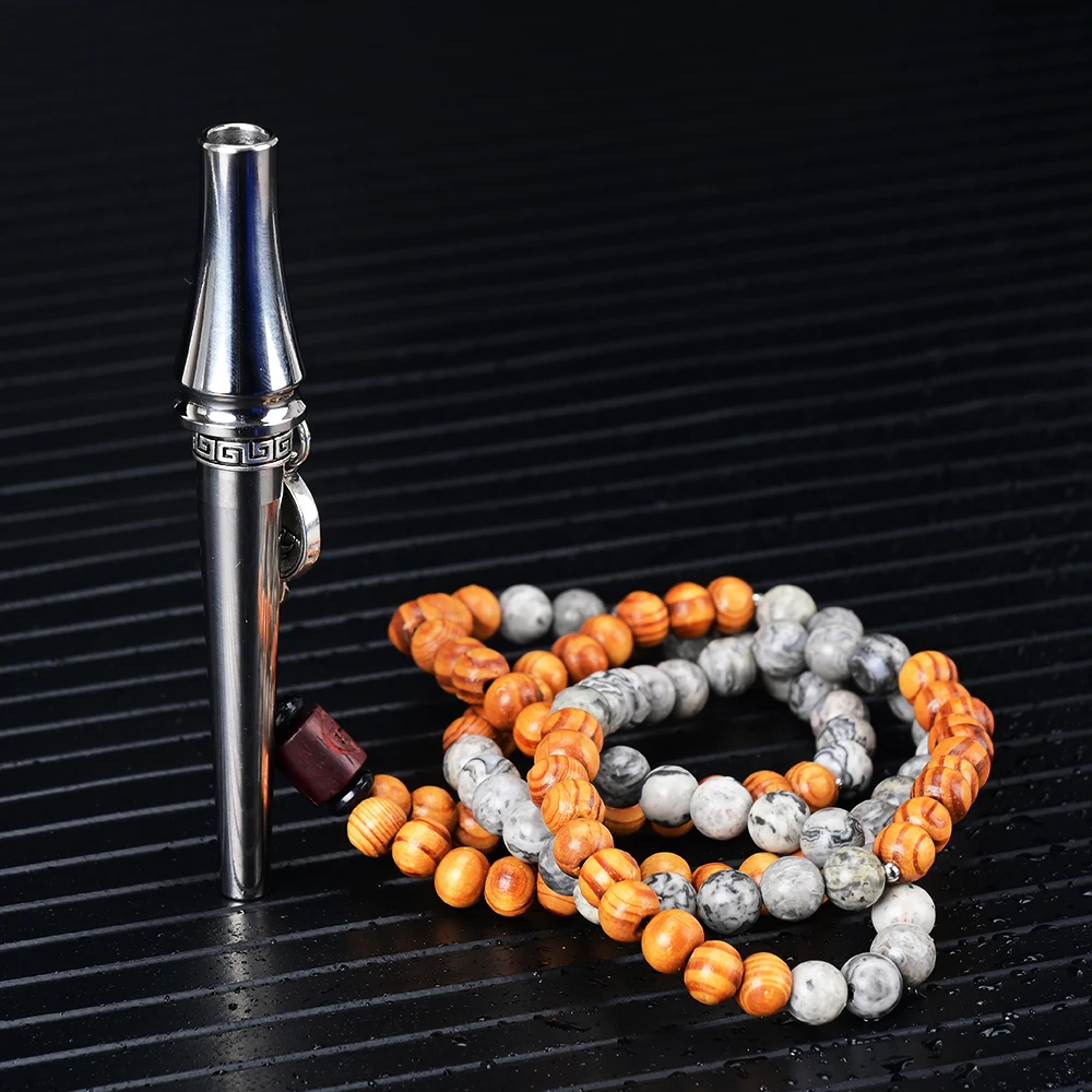 

Wolfcoolvape Высококачественный комплект арабского кальяна: оригинальный мундштук из титанового сплава и роскошная цепочка из каменных бусин класса