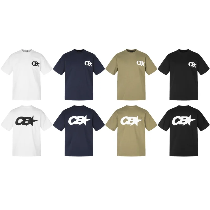 Cole Buxton CB Logo Print Summer Streetwear Men's Women's Oversized Cotton Crew Neck Casual Short-Sleeve T-Shirt