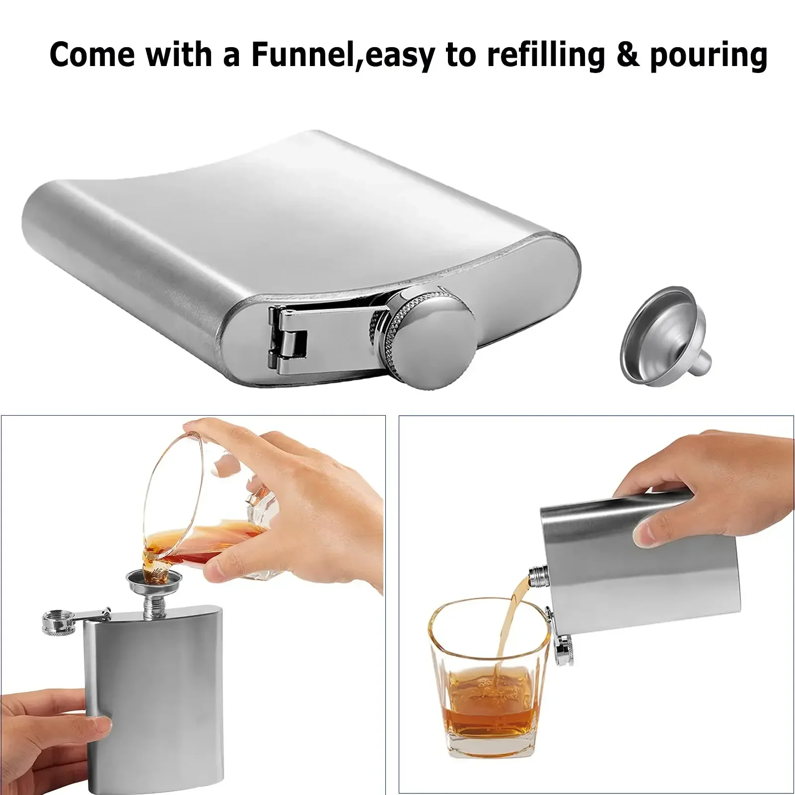 1-18oz High Quality Portable Drinker Alcohol Container Pocket Wine Bottle Screw Cap Wine Whisky Pot Bottle Hip Flasks Drinker