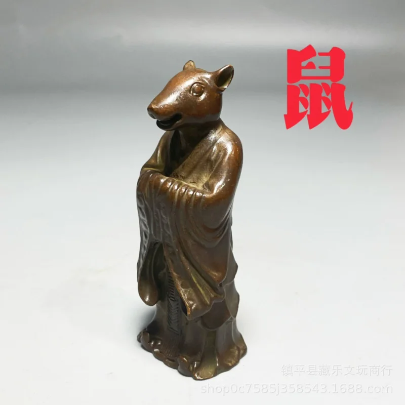 Complete set of twelve zodiac animals: rat, cow, tiger, rabbit, dragon, snake, horse, sheep, monkey, chicken, dog, pig, alloy co