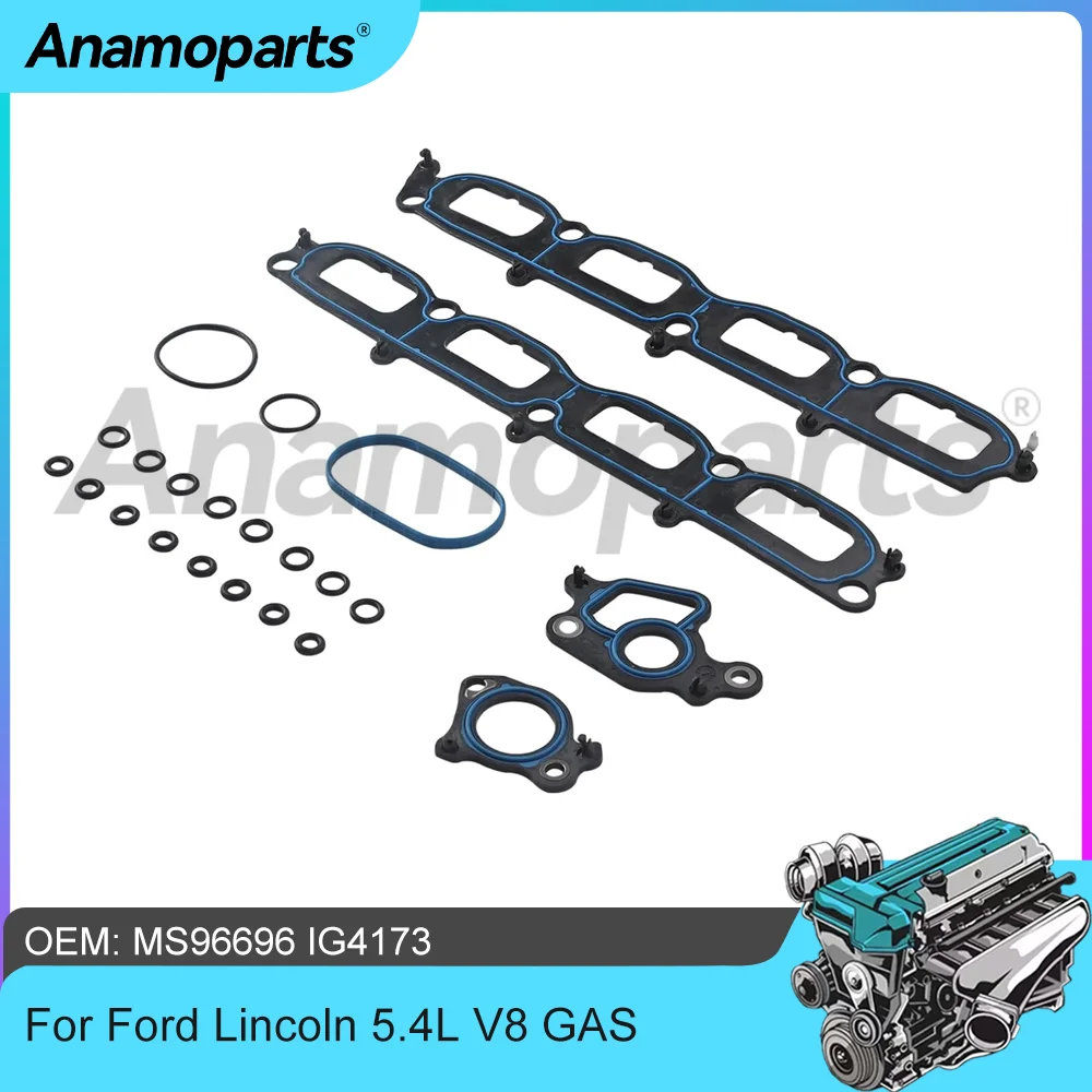 Engine Parts Intake Manifold Gasket Set Fit 5.4 L T V8 GAS For Ford Expediton F150 Lincoln Navigator 5.4L 04-14 MS96696 IG4173