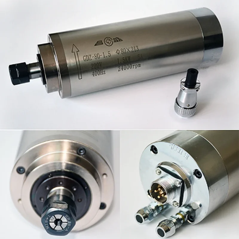 65X195-800W-ER11-220V CNC Water Cooled Spindle Motor 4 Bearings CNC Motor Spindle CNC Machine 1PCS High Qualit