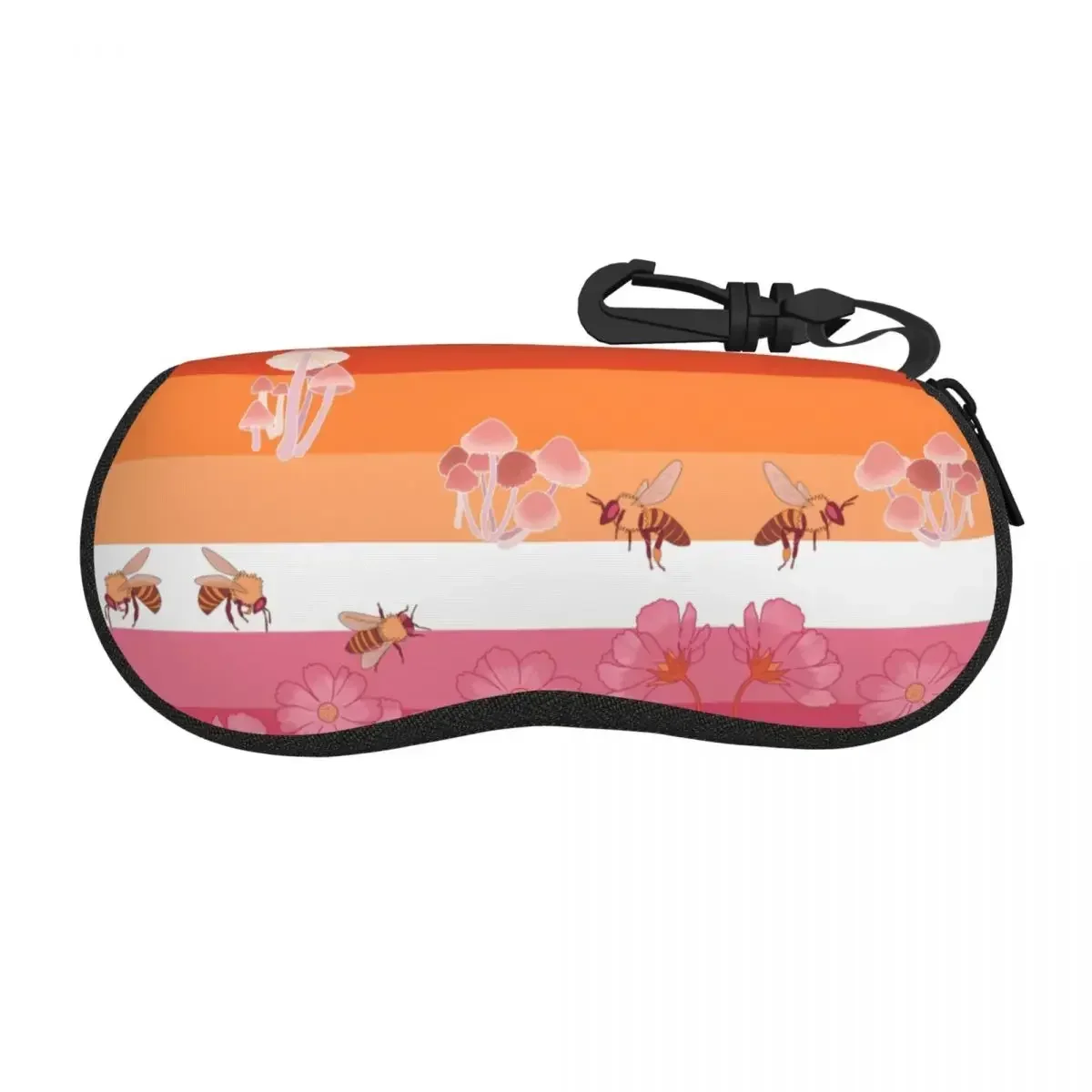 

Custom Cottagecore Lesbian Pride Flag Shell Eyeglasses Case Men Women Cute LGBT GLBT Gay Glasses Case Sunglasses Box Pouch