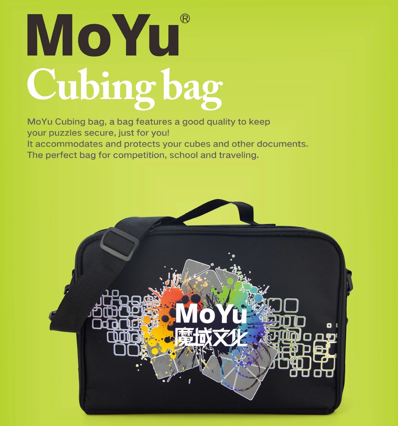 

MoYu Cubing Bag Shoulder Bag The Perfect Bag ForCompetition School And Traveling Good Quality To Keep YourPuzzles Secure