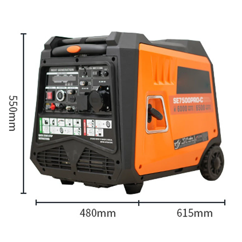 เครื่องกำเนิดไฟฟ้าเบนซิน220V การแปลงความถี่เงียบสำหรับใช้ในครัวเรือนการก่อสร้างเชิงพาณิชย์กลางแจ้ง