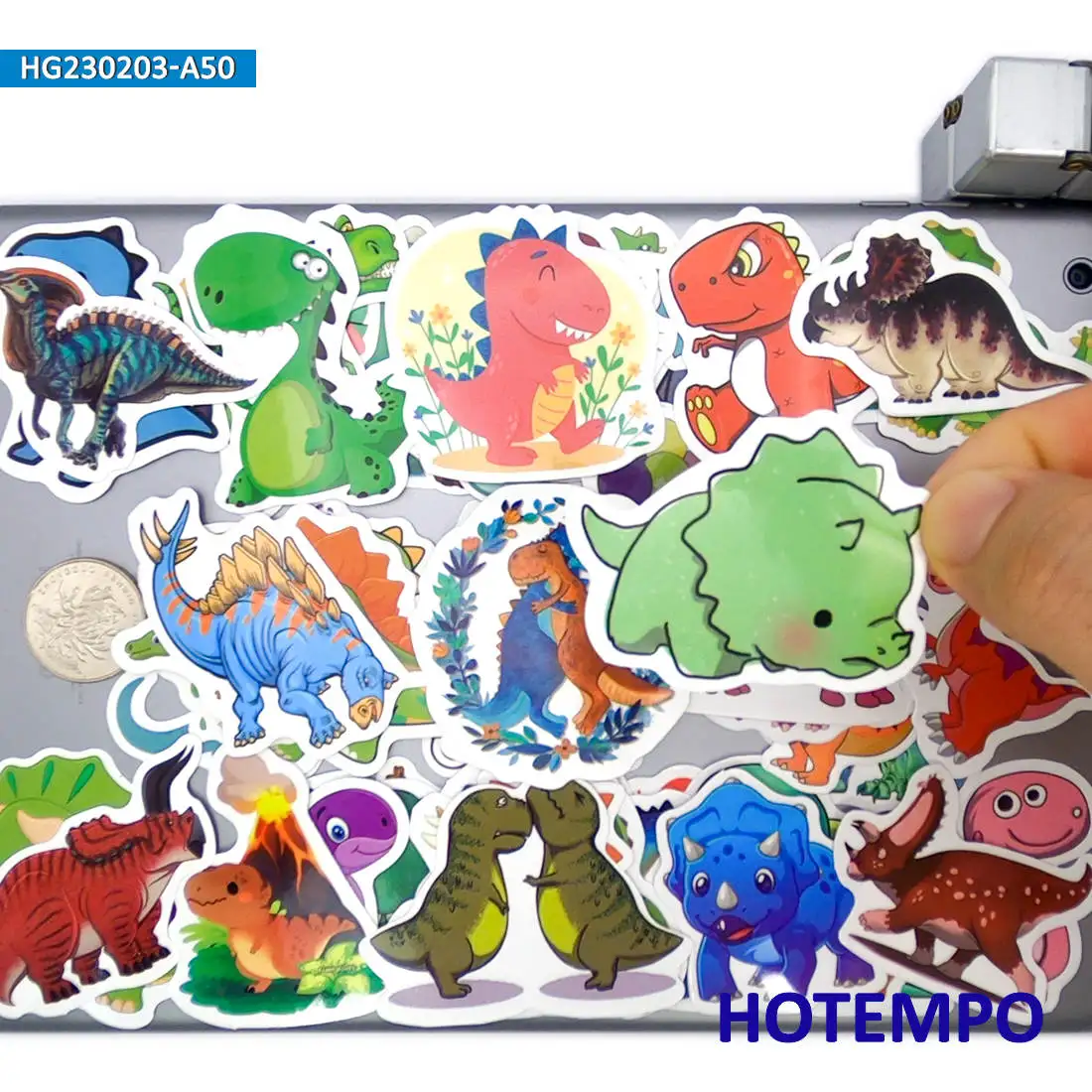 

20/30/50Pieces Cute Dinosaur Style Funny Cartoon Lizard Animal Stickers for Kids Scrapbook Luggage Bike Car Phone Laptop Sticker