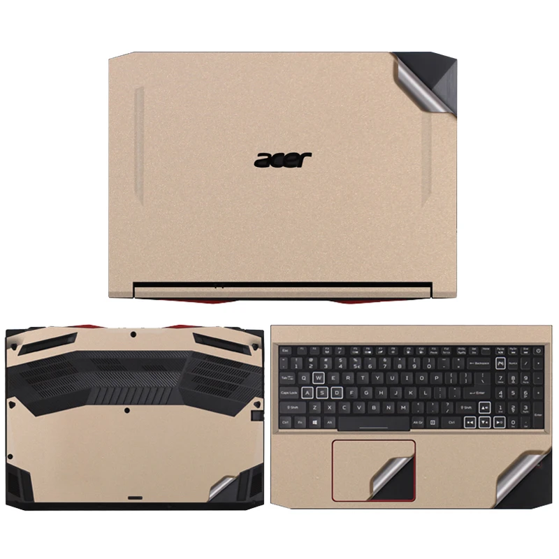 Solid Laptop Skins for Acer Nitro 16 AN16-41 51 AN515-44 45 46 47 55 56 57 58 Vinyl Stickers AN517-52 54 41 Full Film