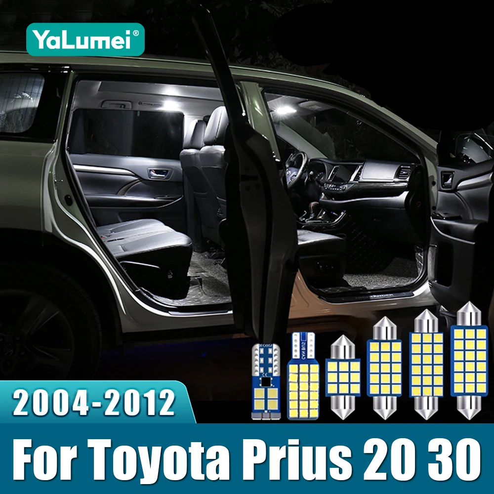 

Для Toyota Prius 20 30 XW20 XW30 2004-2007 2008 2009 2010 2011 2012 11 шт. Автомобильные светодиодные лампы внутреннего купольного освещения номерного знака