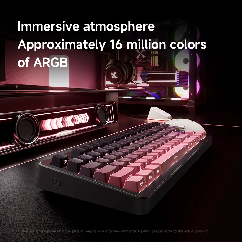 

MCHOSE G87 V2 Mechanical Keyboard Customized Knob Gasket Wireless Tri-mode 10000mAh 0.125ms HotSwap RGB E-sports Gaming Keyboard