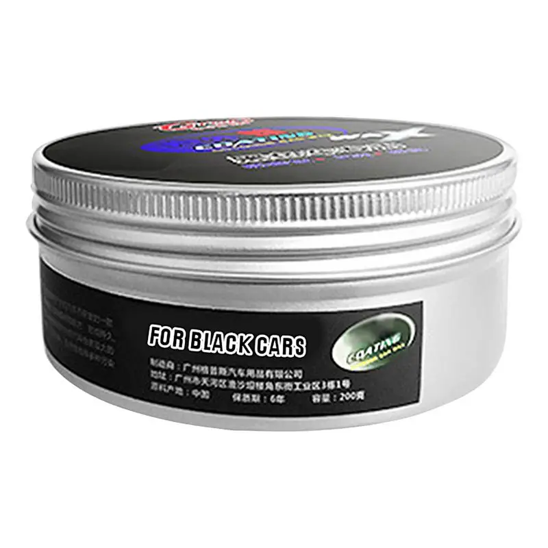 200g Car Black Wax Polishing Paste Wax Scratch Repair Agent Paint Car Crystal Hard Wax Paint Waterproof Care Maintenance Coating