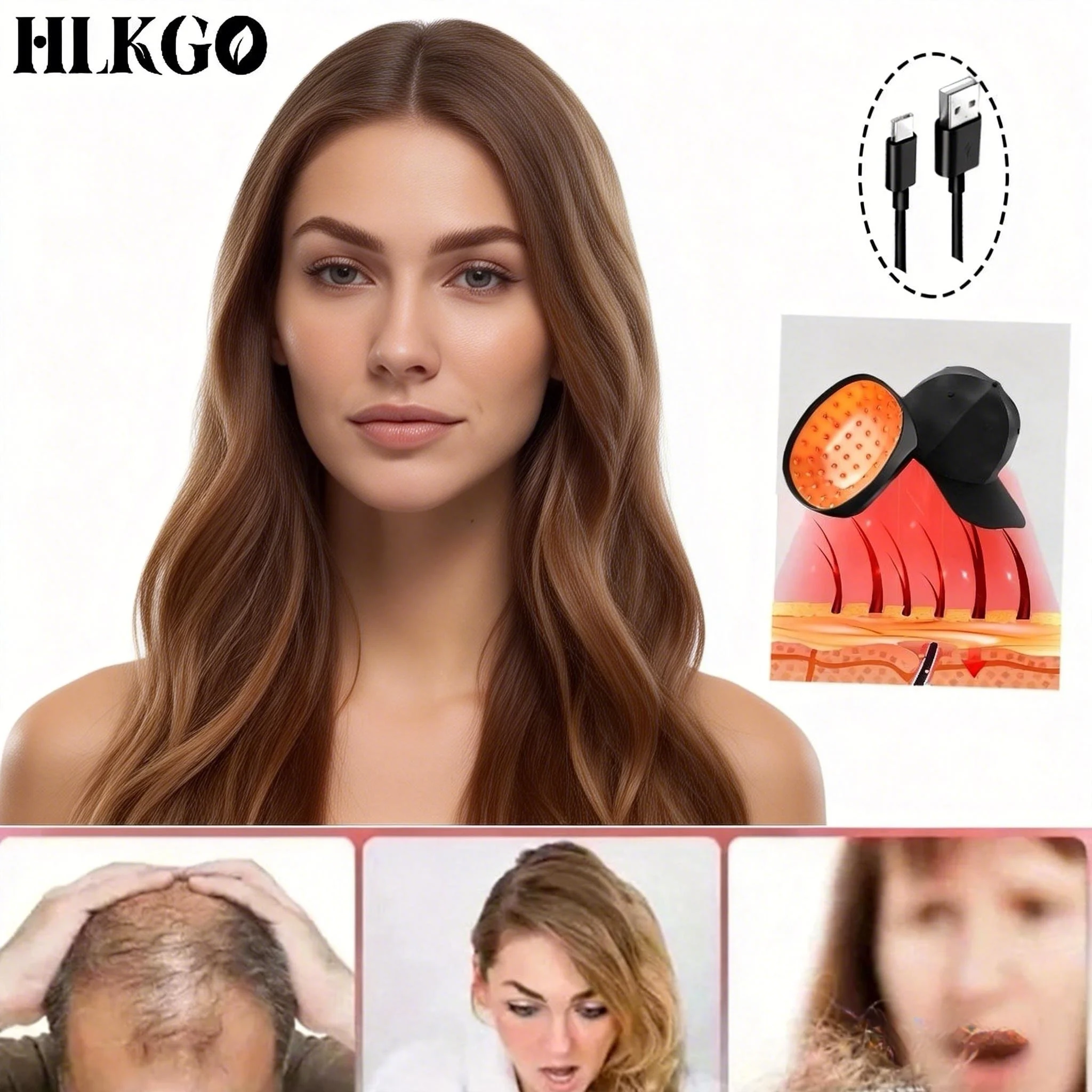 

Advanced Laser Hair Regrowth Hat with 96 Diodes Hair Loss Treatment Device for Thinning Hair Full Scalp Coverage
