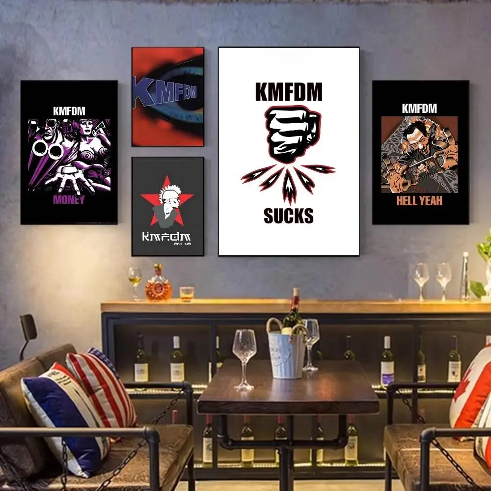 K-Kmfdm Sucks Band Poster Fancy Poster Wall Sticker for Living Room Bar Vintage Decorative Painting