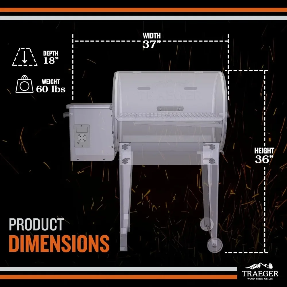 Grills, Tailgater 20 Portable Electric Wood Pellet Grill and Smoker, Foldable Legs, 6-in-1 Versatility, 300 Sq in, BBQ Grill