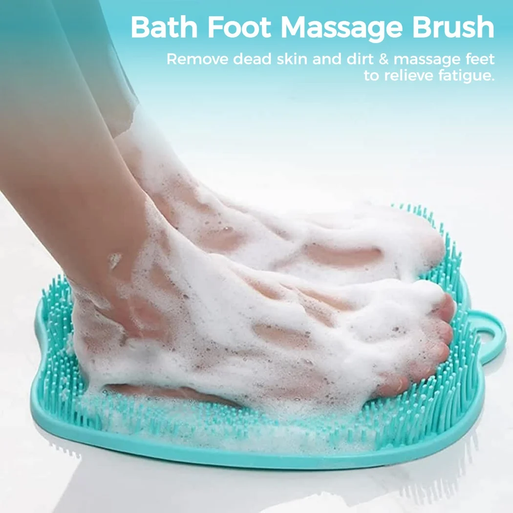 Silicone Foot Brush Bath Massage Pad Non-Slip Foot Scrubber Cleaner Shower Foot Massager For Exfoliating Dead Skin Foot Care SPA