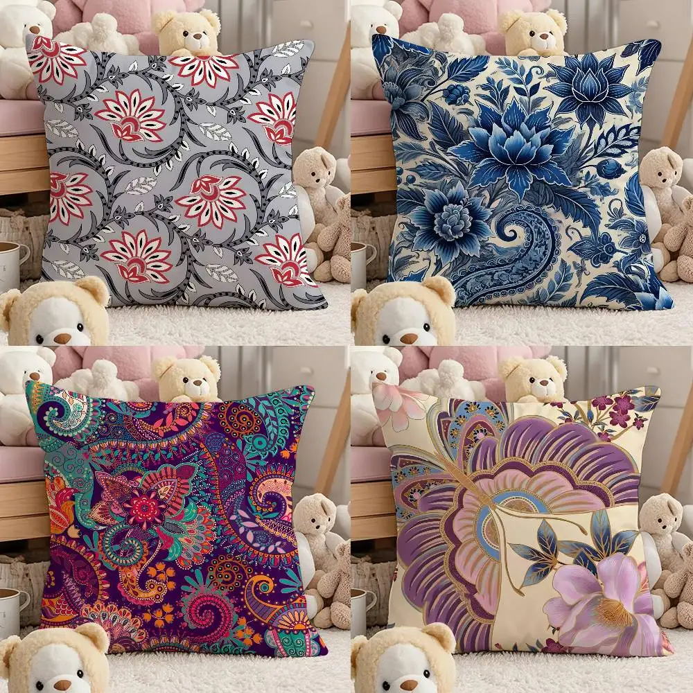 

B-Batik Pillow Case Comfort Sofa Bed Silky Elegant Invisible Zipper Custom Decorative Cushion Cover