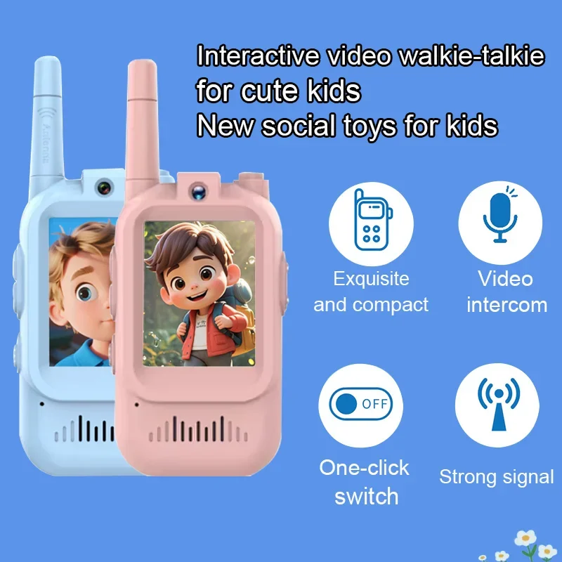 子供用トランシーバー、2個セット、高画質カメラ、400メートル通信範囲、休日や誕生日プレゼントに最適
