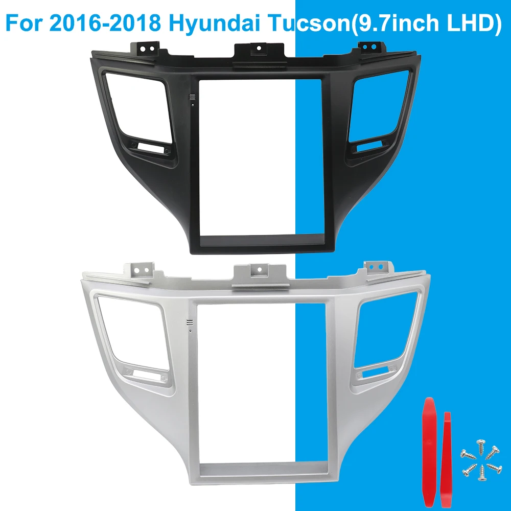 9.7 Inches for Hyundai Tucson 2016-2018 Car Radio Panel Center Console Frame Android Player Double DIN Host Panel