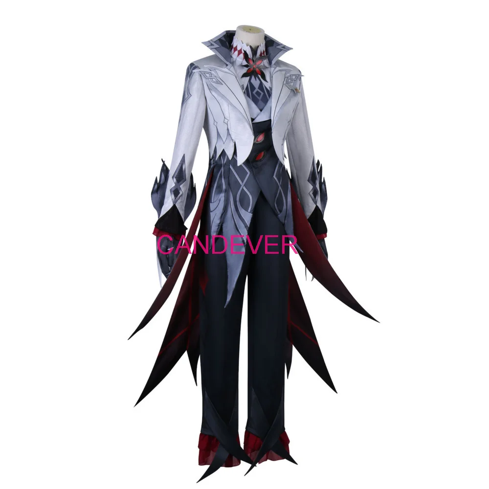 genshin impact fatui the knave arlecchino cosplay Costume Shoes Wig Earrings Eleven fatui harbingers jacket the knave Cloak Coat