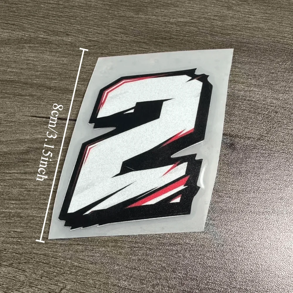Racing Number Vinyl Decal 0-9 Waterproof Motorsport Stickers for Motorcycle Car Body Helmet Auto Decoration