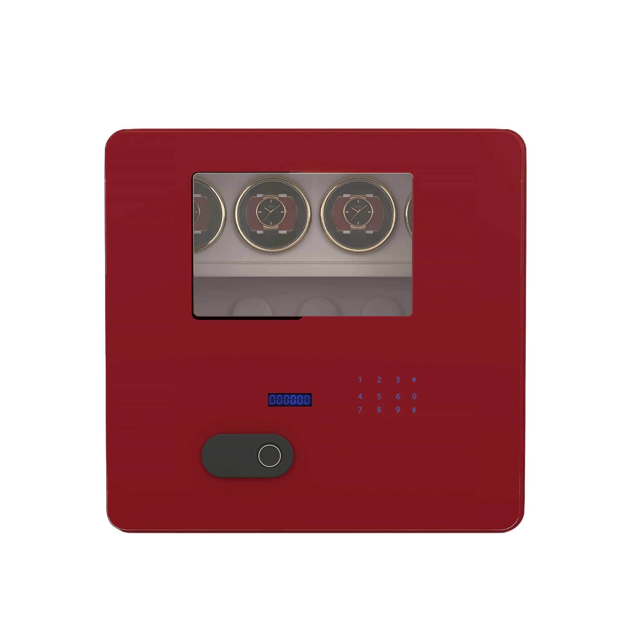 Customized New Design Automatic Watch Winder Safe Security Box with Jewelry Organizer