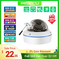 MISECU Super HD 5MP 4MP H.265 Surveillance IP POE Camera Microphone Dome Indoor Video Security Home Camera Metal Email Push P2P