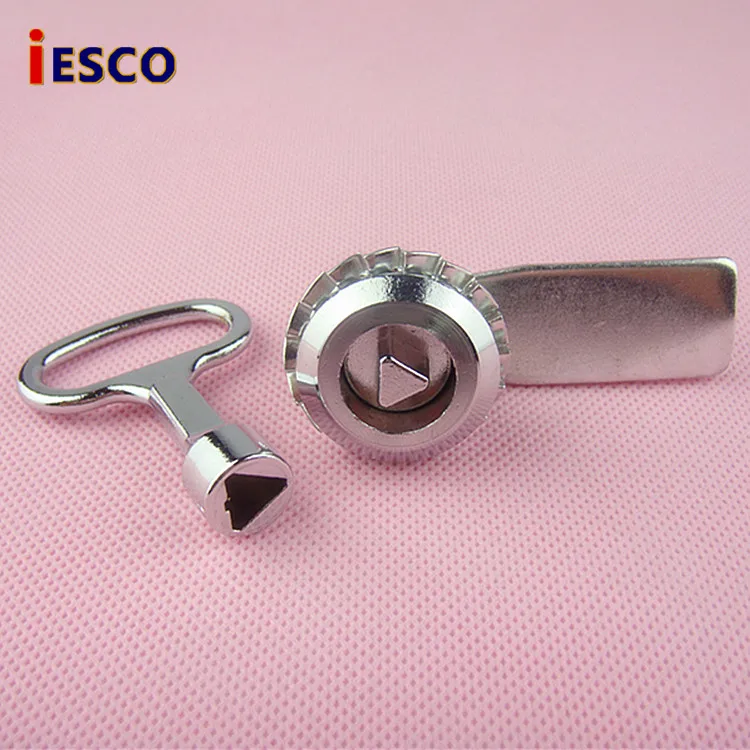 

iESCO electrical box lock distribution box lock switch cabinet door lock turn tongue lock triangle key turn tongue lock 10pcs