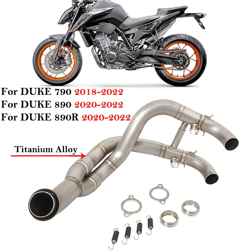 For KTM DUKE790 DUKE890 DUKE 790 890 890R 2018 - 2022 Motorcycle Exhaust Escape Muffler Modify Titanium Alloy Front Link Pipe