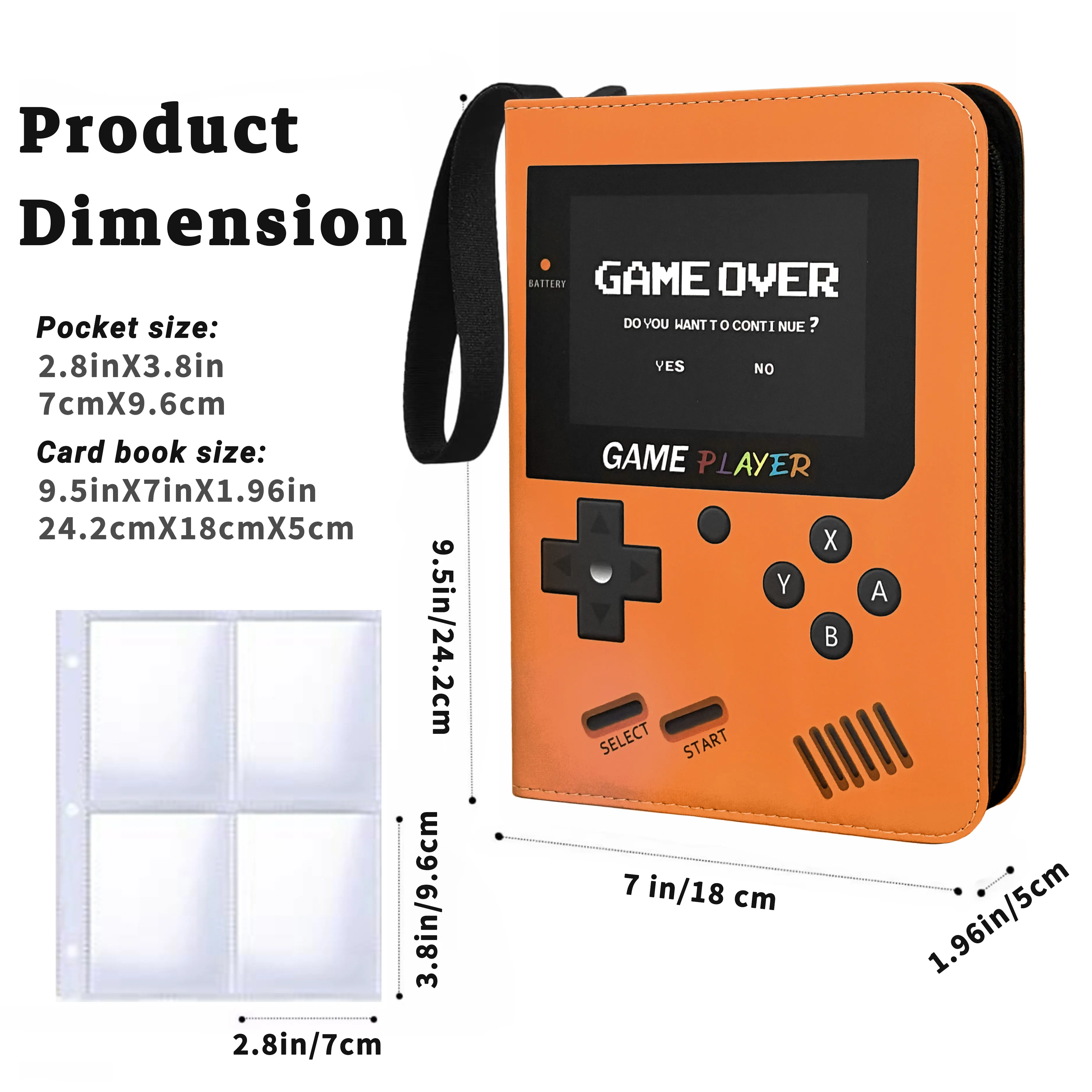 Trading Card Binder, Holds Up To 400 Cards Premium For TCG Card Collection Album Folder, Card Holder For Game, Baseball & Sports