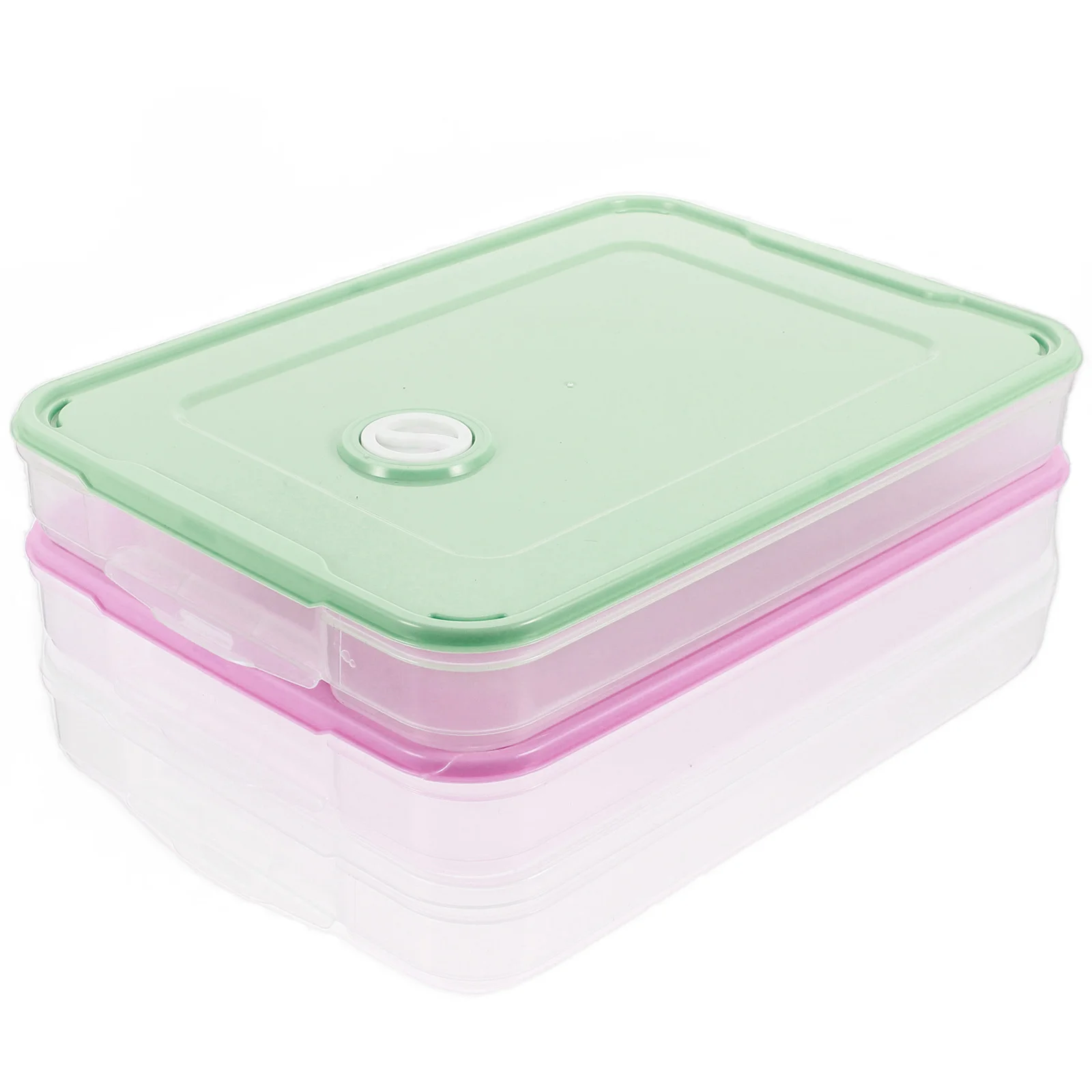 

3pcs Stackable Dumpling Storage Box Refrigerator Organizer Fridge Food Container Freezer Bins Multi-Function Kitchen Organizer