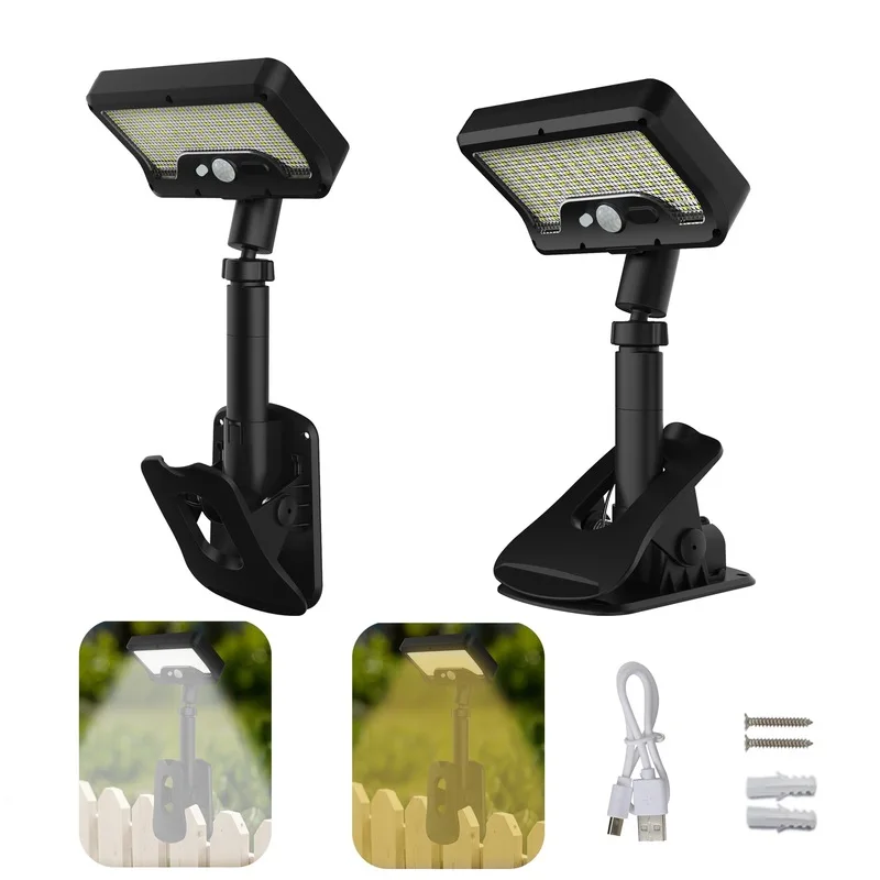 92PieceLEDSolar outdoor light，Single light, cool white light/Single light warm light，1500mAhBattery，USBCharging，Intelligent Moti