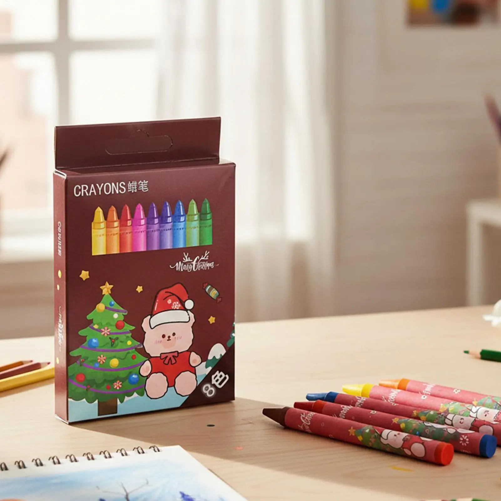 

Мелки для детей, 8 цветов, рождественские товары для рукоделия, детский школьный набор цветных мелков для дошкольников, мальчиков и девочек, классная школа