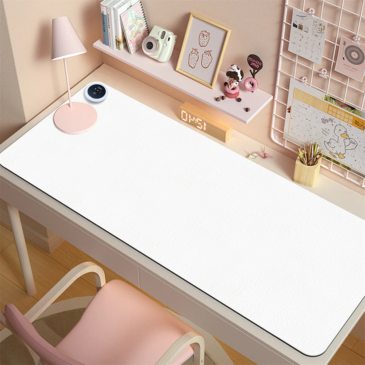 

White Heated Mouse Pad Three-Temperature Control Winter Office Hand Warmer Desk Pad Heatiing Pad Large Safe Game Mousepad