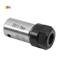 A08F-7Pcs Steel ER11 Spring Collet 1/2/3/4/5/6/7Mm With 5Mm ER11A Extension Rod Motor Shaft Holder
