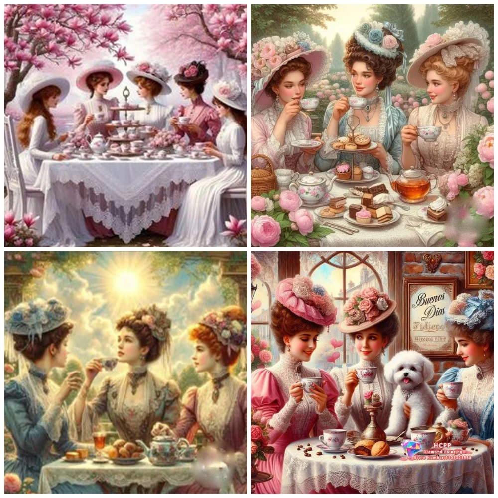 Elegant Noble Woman Flower Diamond Painting Set 5D DIY diamond embroidery cross stitch handmade gift crafts home decoration
