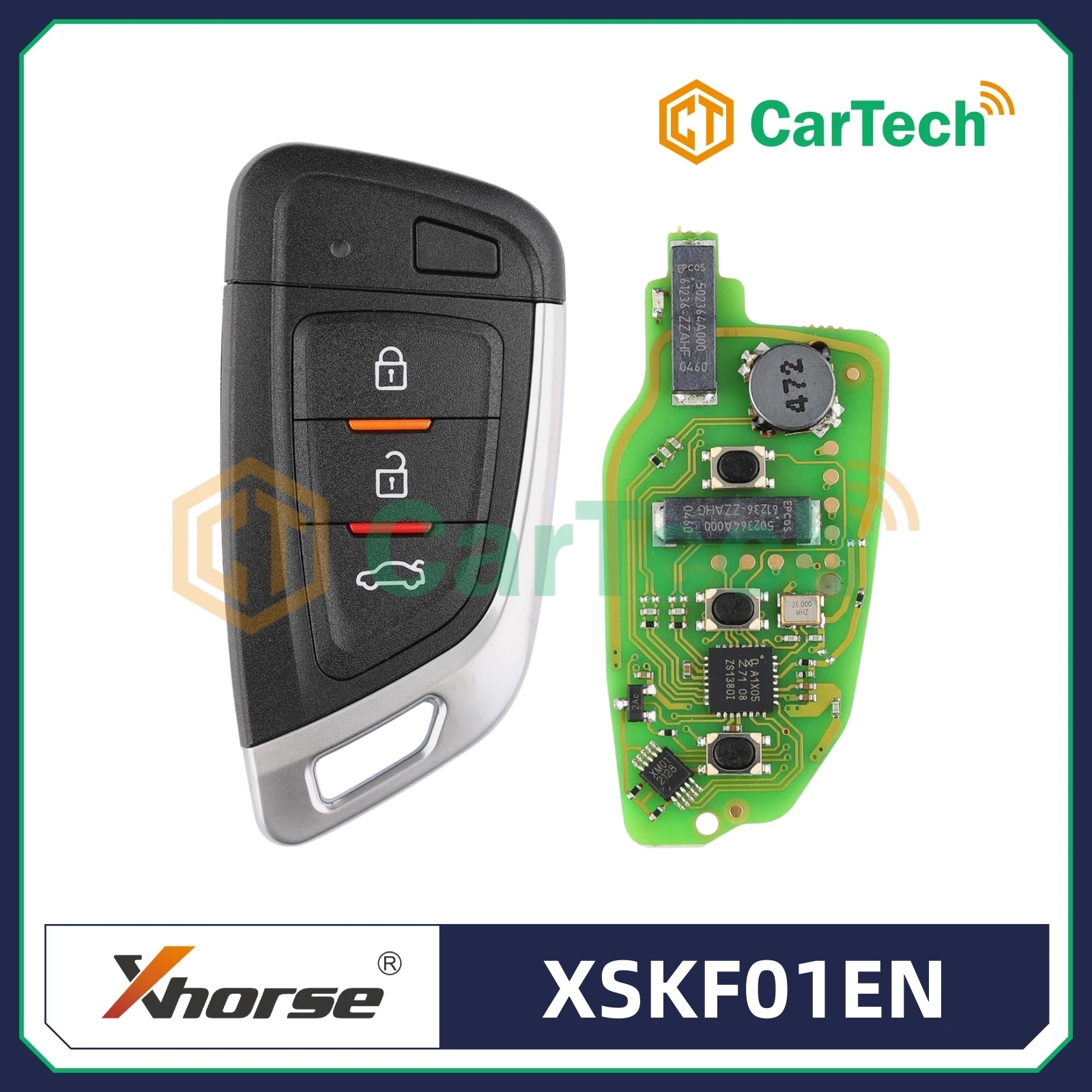 

1 шт. Xhorse умный дистанционный ключ в стиле ножа замок внутри матовый 3 кнопки XSKF01EN