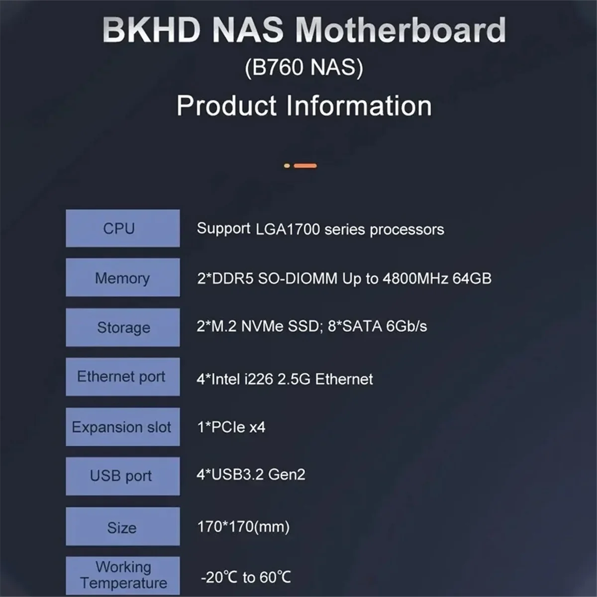 Mini ITX B760 NAS Motherboard Home Processor Firewall Server