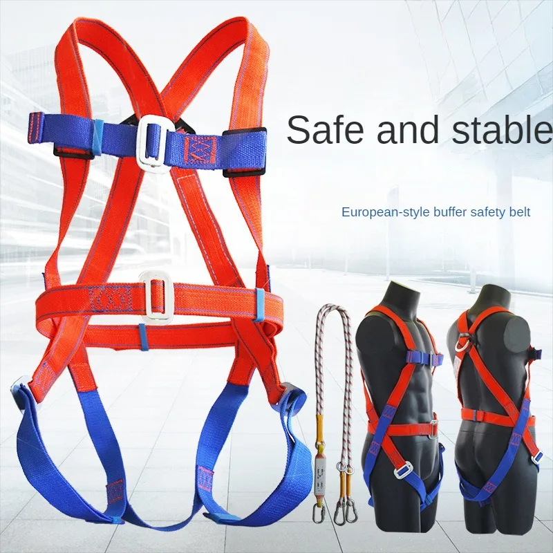 Five Point Safety Belt for Electricians Working At Heights Fall Prevention Safety Belt for Outdoor Construction Double Hook