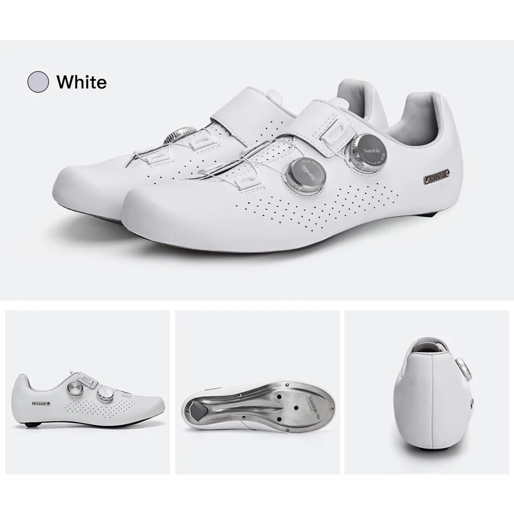 AliExpress Santic Road Cycling Lock Shoes Breathable Titanium Alloy Bottom 16 Grade Professional Bicycle Road Lock Shoes for Men and Women