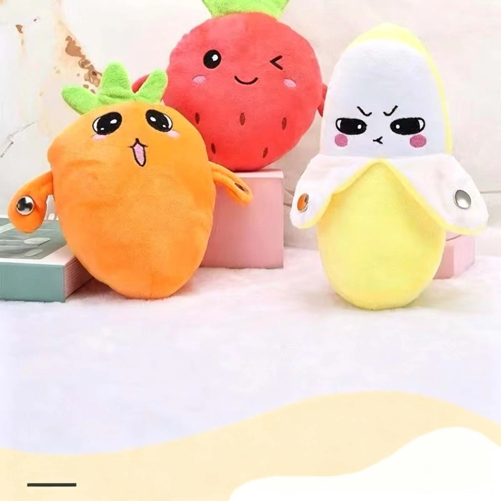 Interactive Musical Toy Sensing Beat Plush Toys Fruit Musical Dooll Pear Fruit Sensing Beat Piano Orange Plush Toy