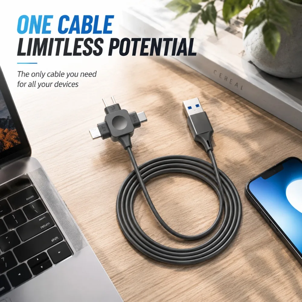 Triple Head Mobile Repair Data Cable 3 In 1 USB Test Wire Lightning Type-C Micro USB Multifunctional Cellphone Debugging Tool
