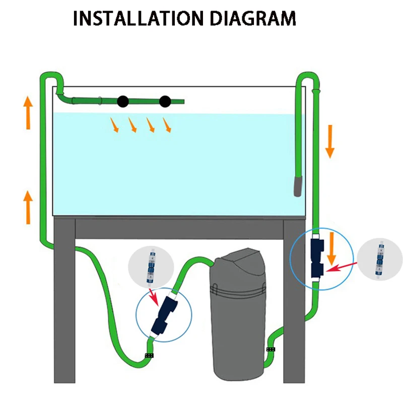 Aquarium quick connect water pipe water flow controller fish tank filter barrel quick connect connector 12X16mm reducer adapter