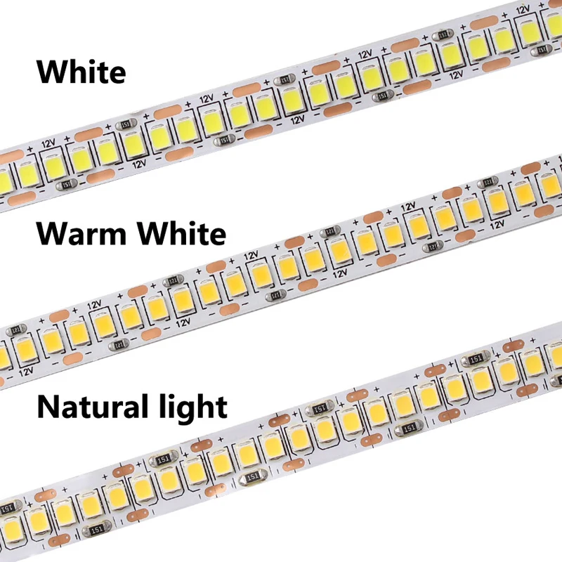 DC 5V 12V 24V Led Şerit Işık Diyot Bant PC TV SMD 2835 1M - 5M 60/120/240 Led/m 5 12 24 V Odalar için LED Şerit Dekorasyon Işık