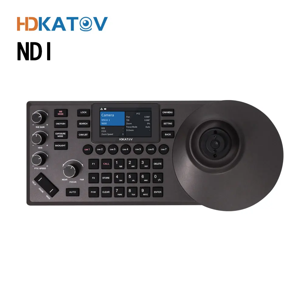 USB IP Camera Controller Network Keyboard 4D Joystick With PELCO-D/P | RS232 RS422 LCD Screen,ndi Advanced Ptz Camera Controller
