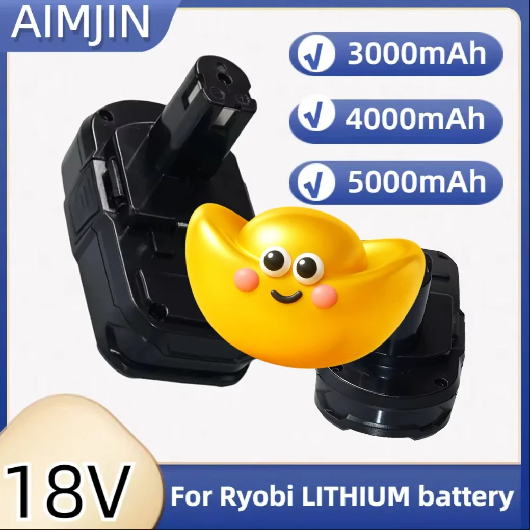 For Ryobi 3000mAh/4000mAh/5000mAh for Ryobi P107 p108 P104 P105 P102 P103 Cordless Drill Replacement 18V Battery